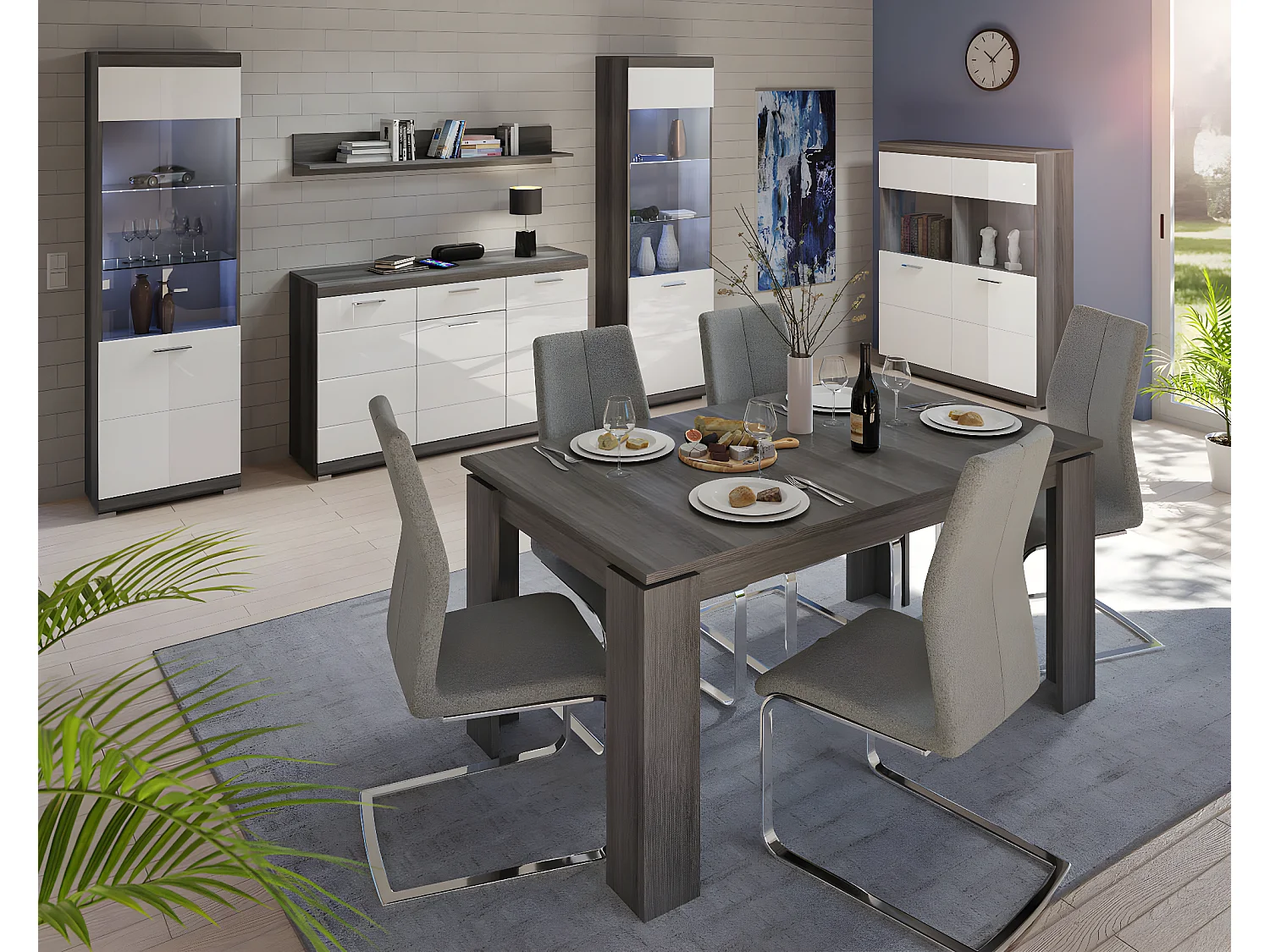 Scout dressoir 2 deuren grijs.