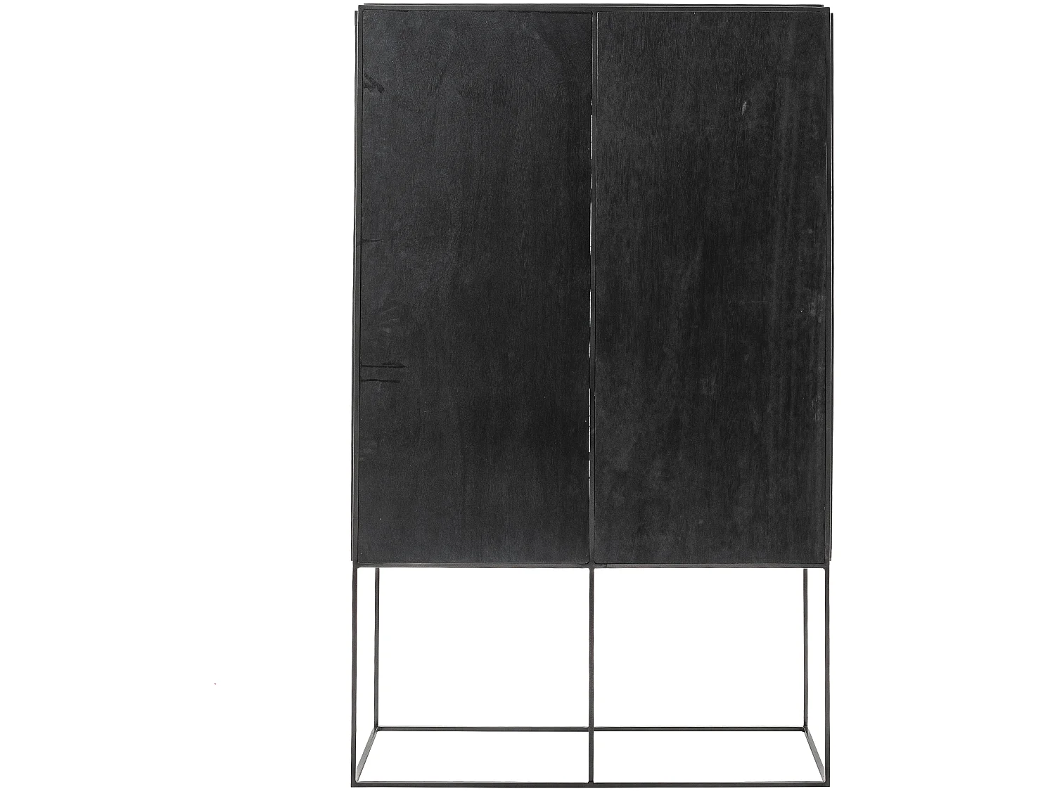 Rustika Vitrine avec 2 portes, bois de bateau, rustique et noir.