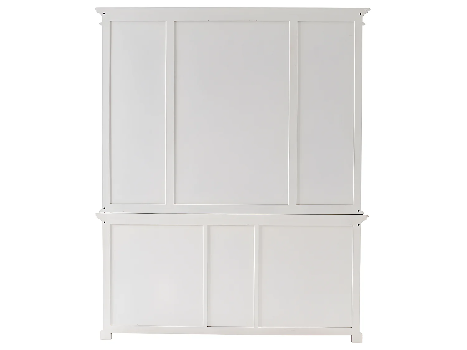 Halifax vitrinekast met 9 legplanken, 5 deuren en 3 laden, wit.