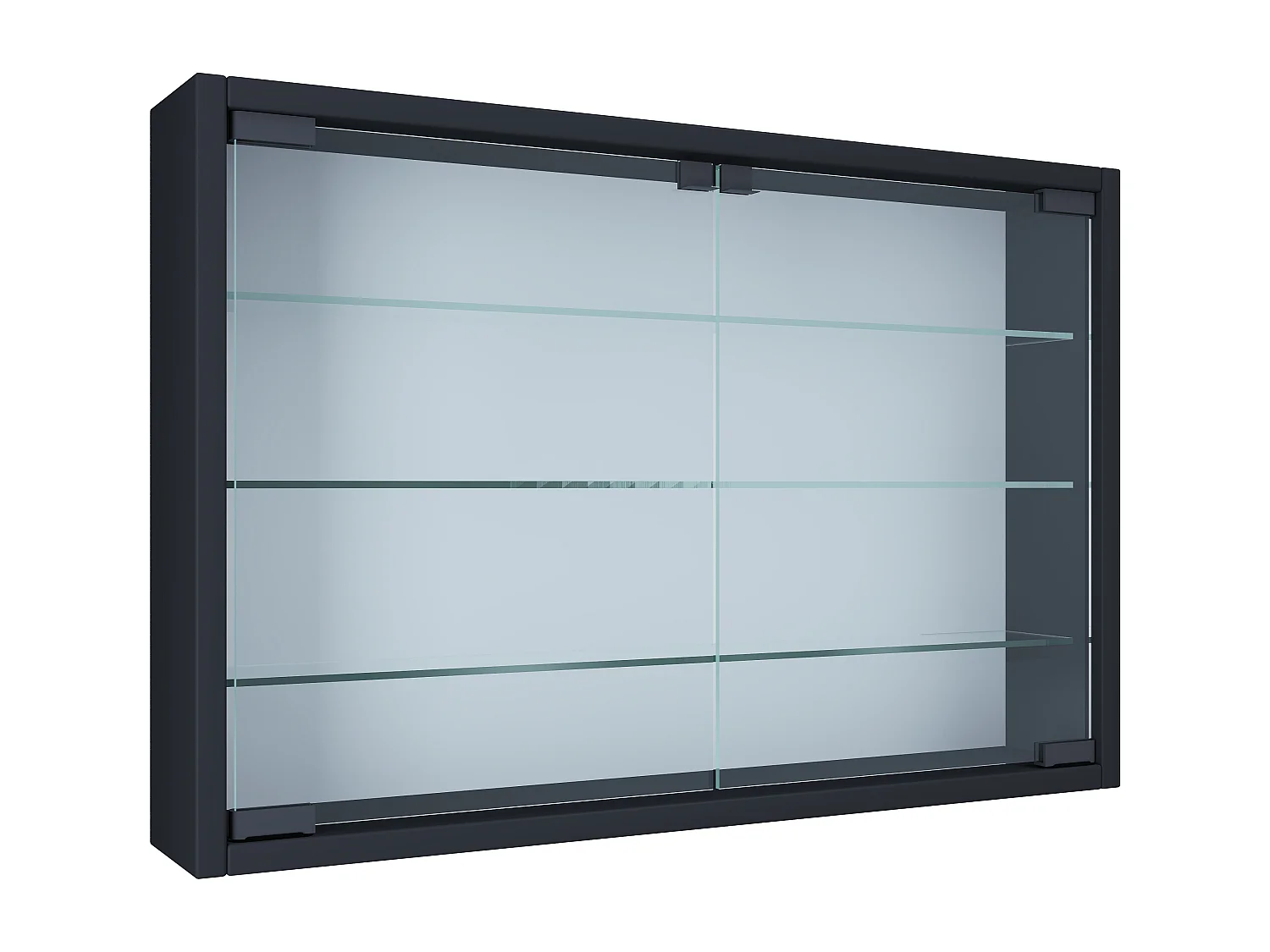 Wall display cabinet Mandosa Black H. 40 x W. 60 x D. 10 cm