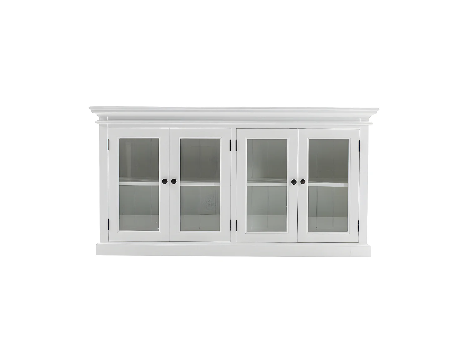 Halifax dressoir met 4 glazen deuren, wit.