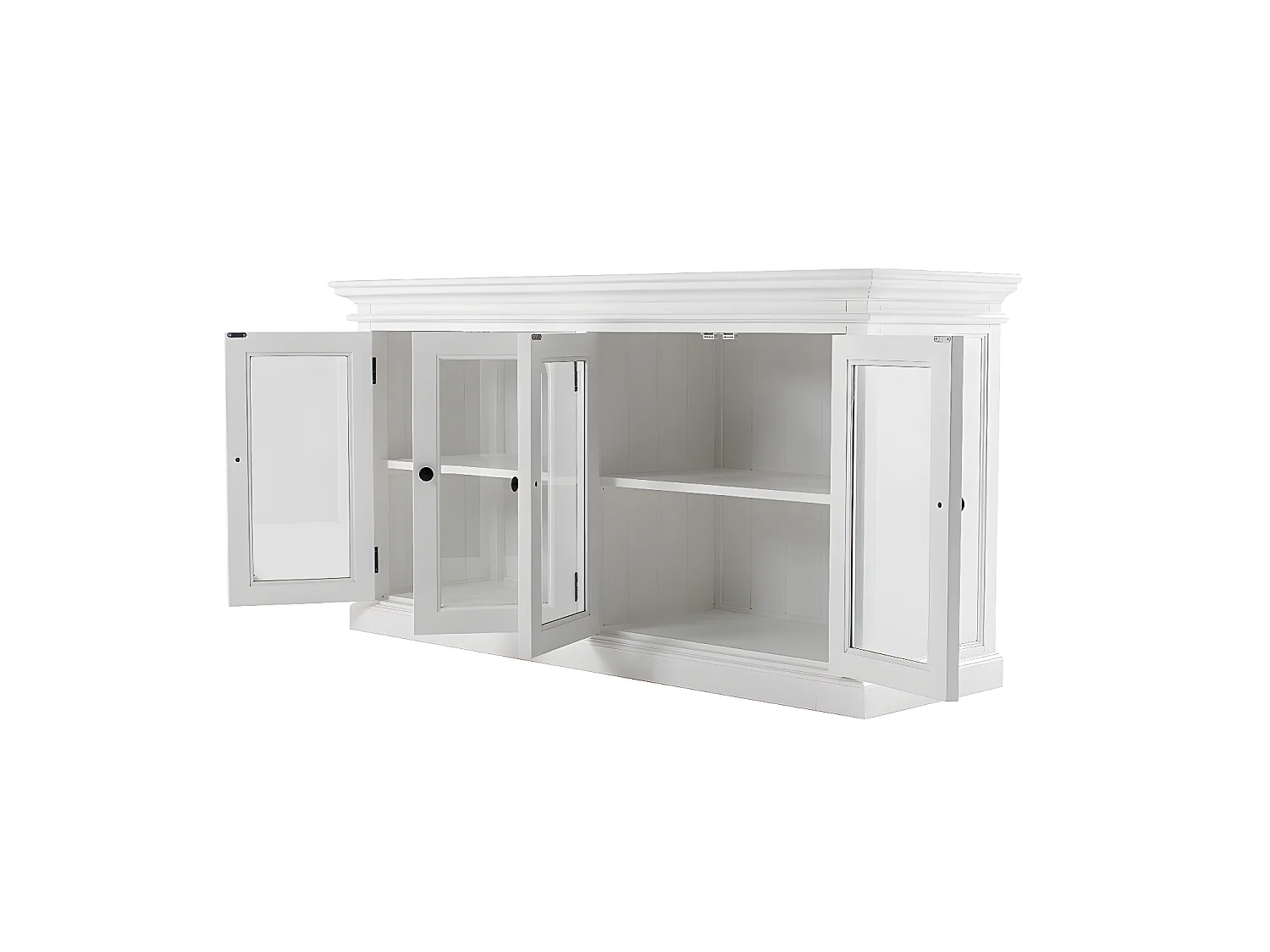 Halifax dressoir met 4 glazen deuren, wit.