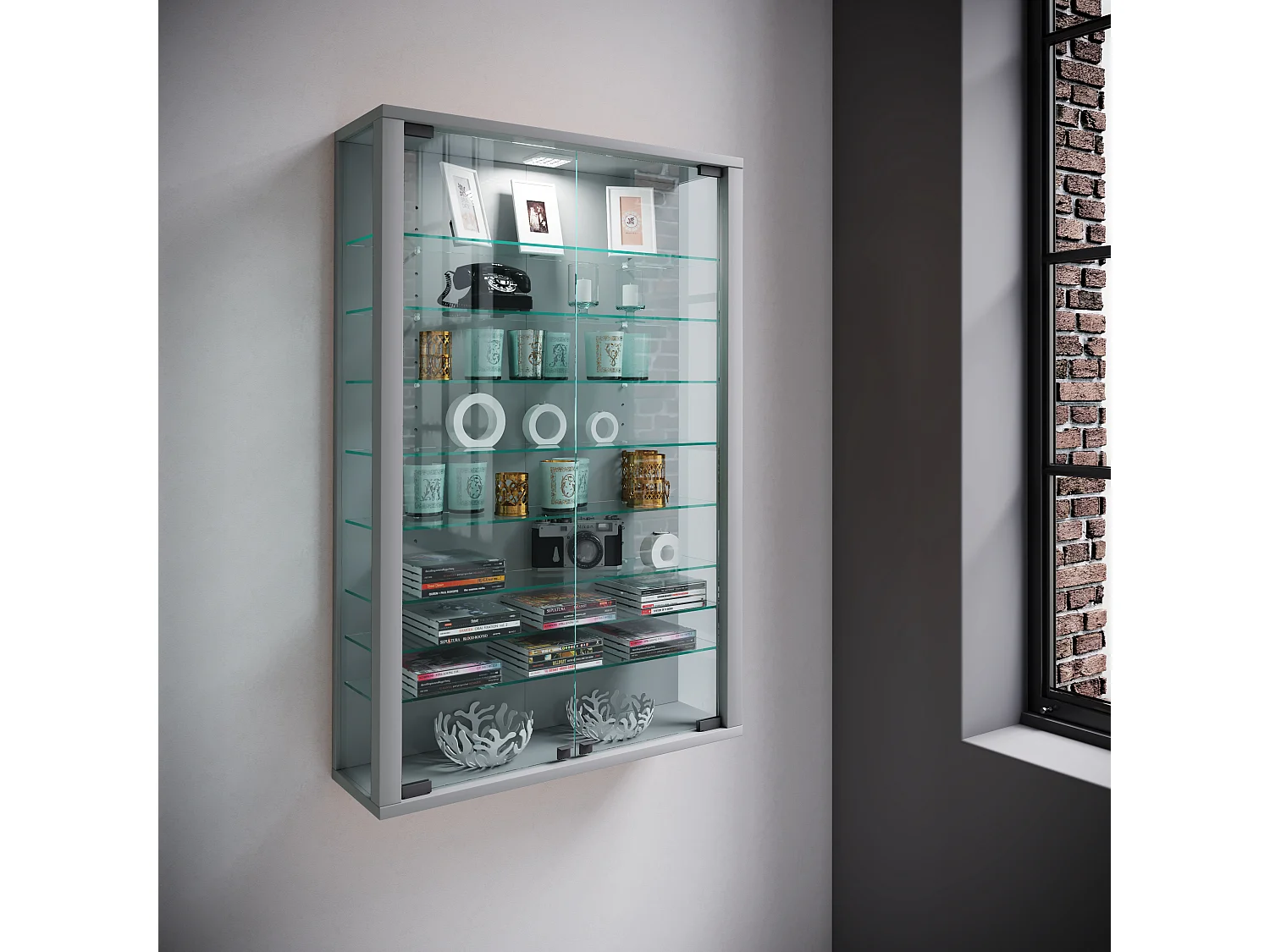 Wandvitrinekast Glazen vitrine Vitrosa Mini