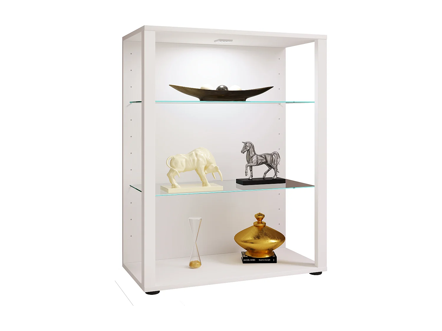 Standing cabinet Glasol White H. 90 x W. 70 x D. 35 cm