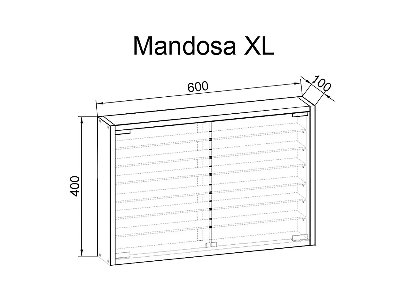 Hängevitrine Wandvitrine Sammel Deko Mandosa XL