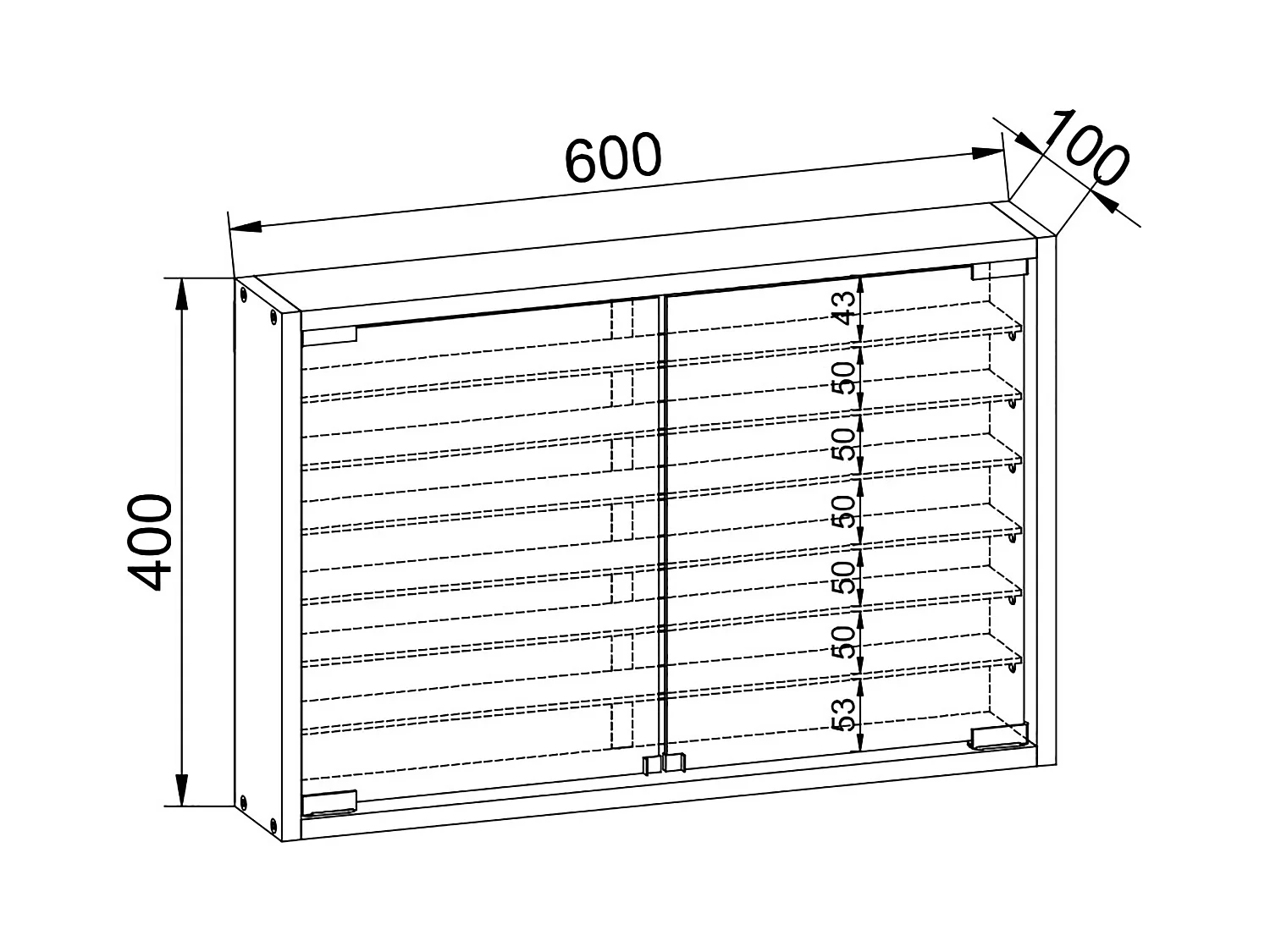 Hängevitrine Wandvitrine Sammel Deko Mandosa XL