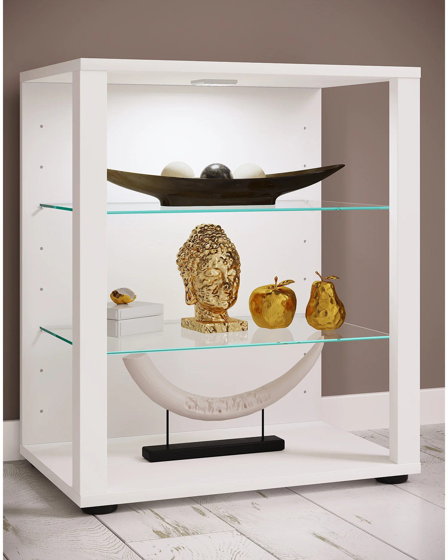 Standing cabinet Glasol White H. 60 x W. 52 x D. 35 cm