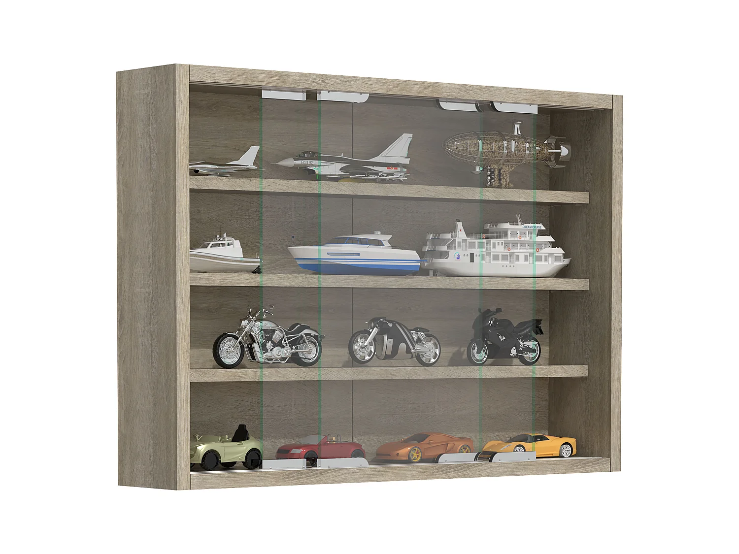 Wall display cabinet Agisa Sonoma Oak H. 40 x W. 57 x D. 10 cm