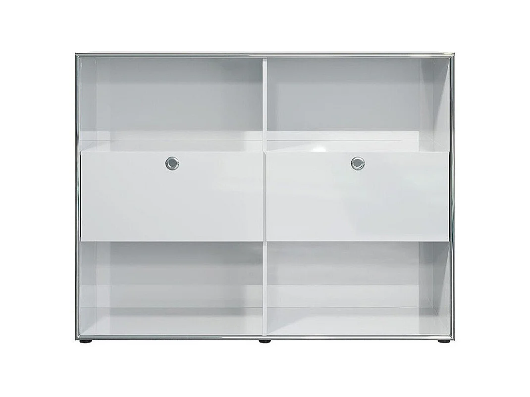 Wit MDF houten dressoir 2 laden 4 planken Kaela L 147 cm