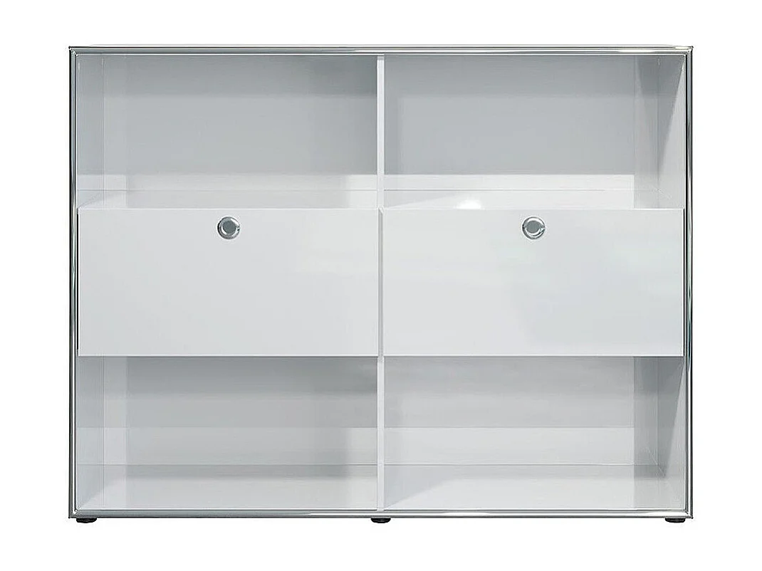 Wit MDF houten dressoir 2 laden 4 planken Kaela L 147 cm