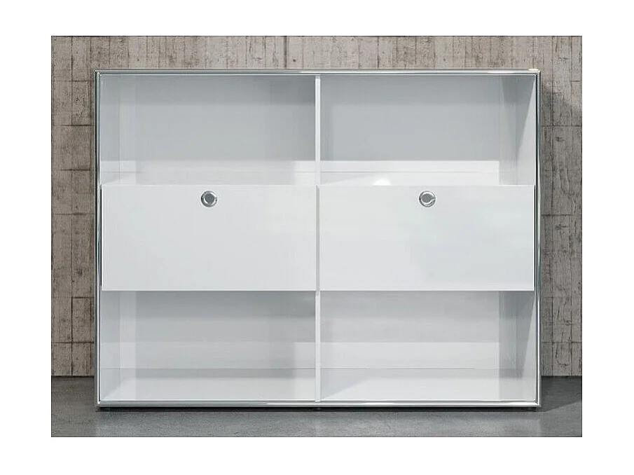 Wit MDF houten dressoir 2 laden 4 planken Kaela L 147 cm