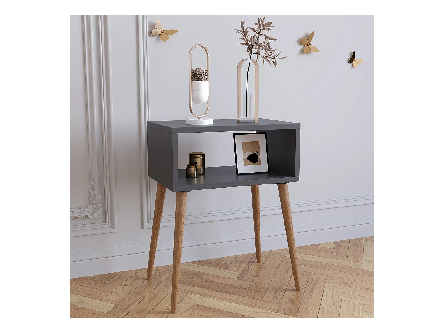 Drewniany stół boczny stolik nocny Singol M