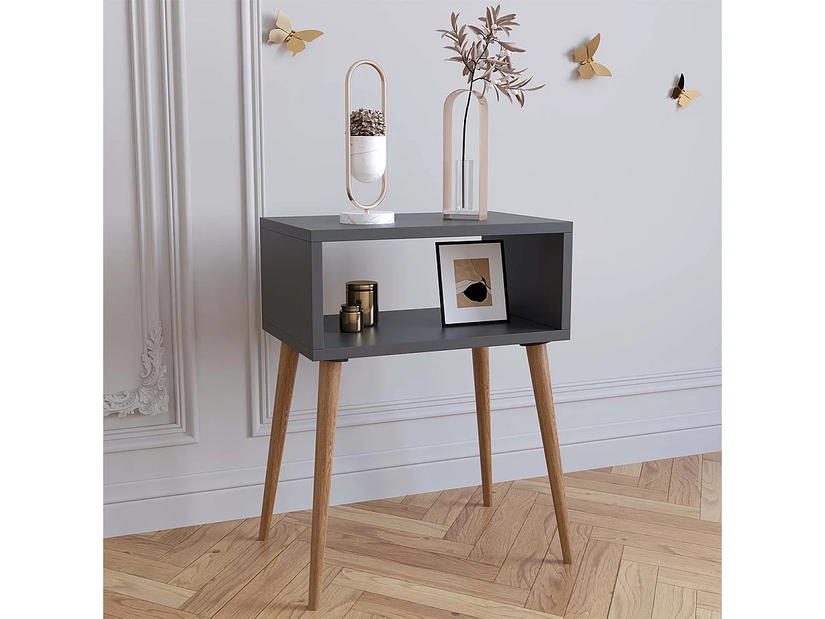 Holz Retro Nachttisch Beistelltisch Singol M