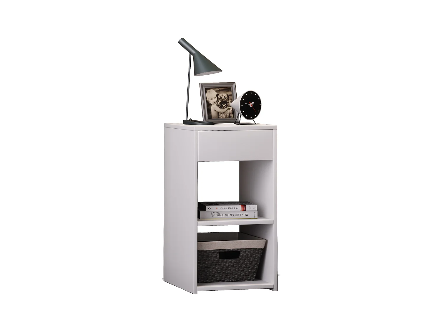 bedside table Sledo White H. 65 x W. 35 x D. 35 cm