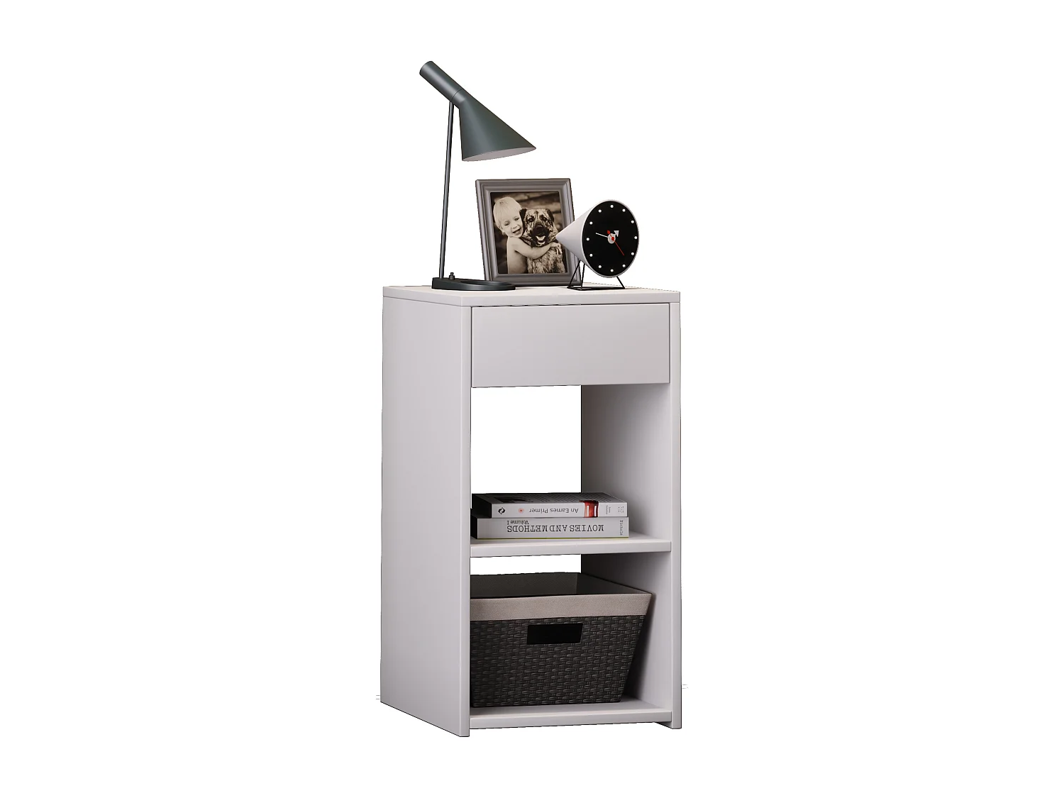 bedside table Sledo White H. 65 x W. 35 x D. 35 cm