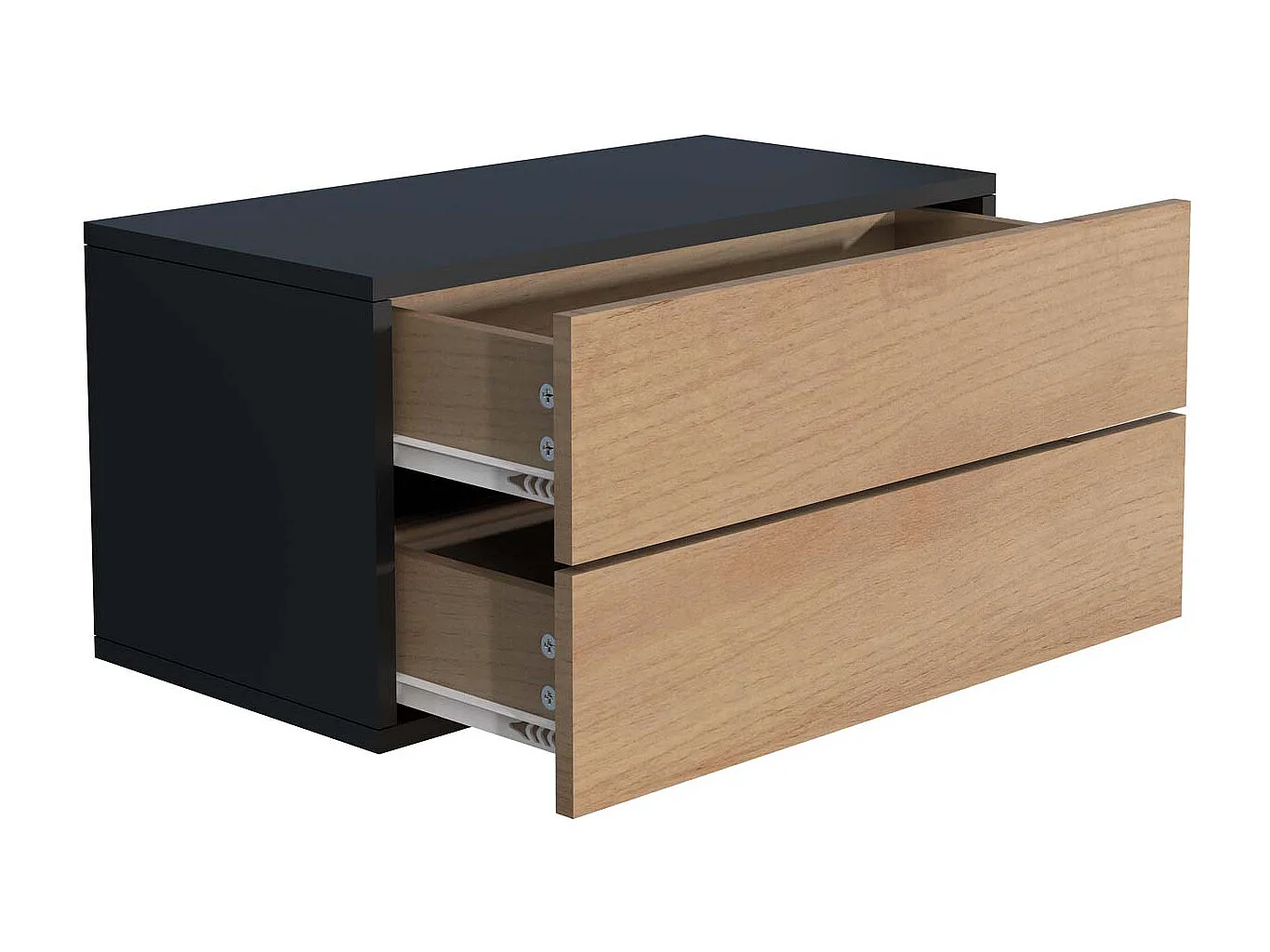 Holz Wandschublade Wand Hänge Nachttisch Usal L60