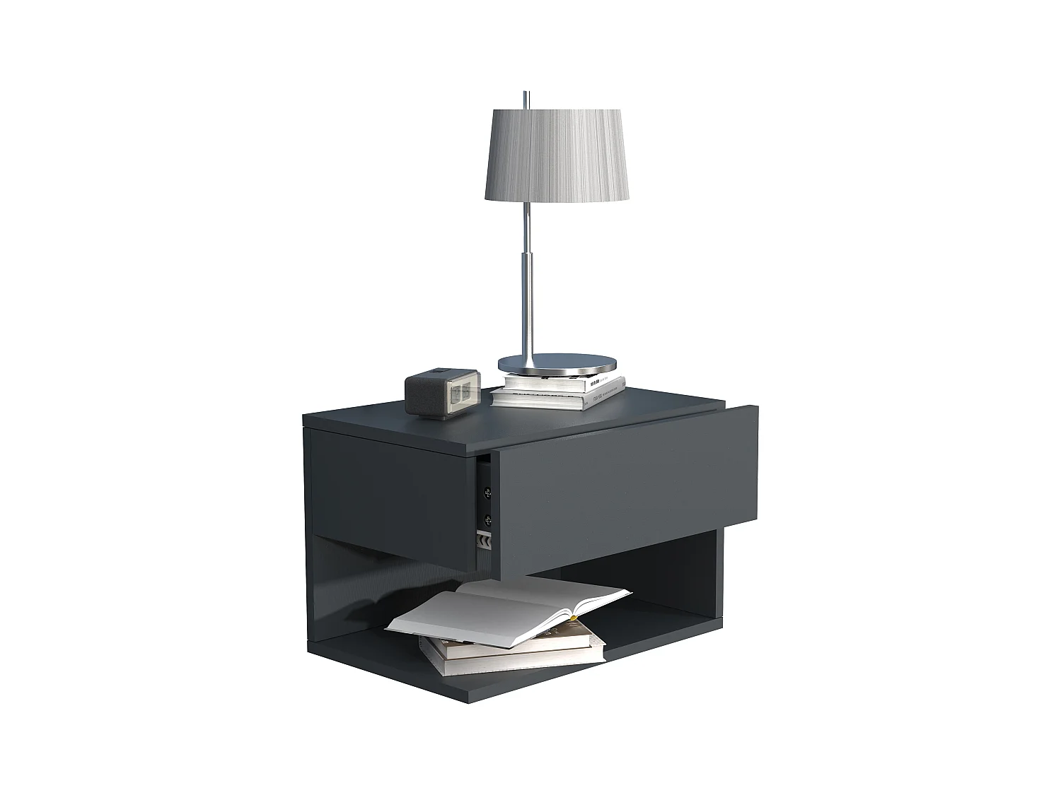 bedside table Usal Anthracite H. 30 x W. 45 x D. 32 cm