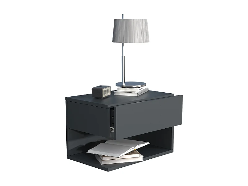 bedside table Usal Anthracite H. 30 x W. 45 x D. 32 cm