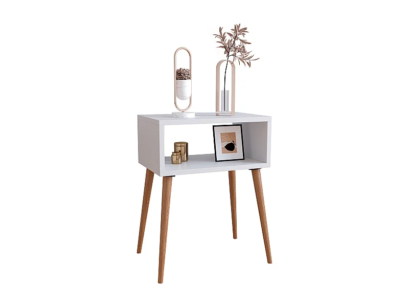 bedside table Singol White H. 60 x W. 45 x D. 30 cm