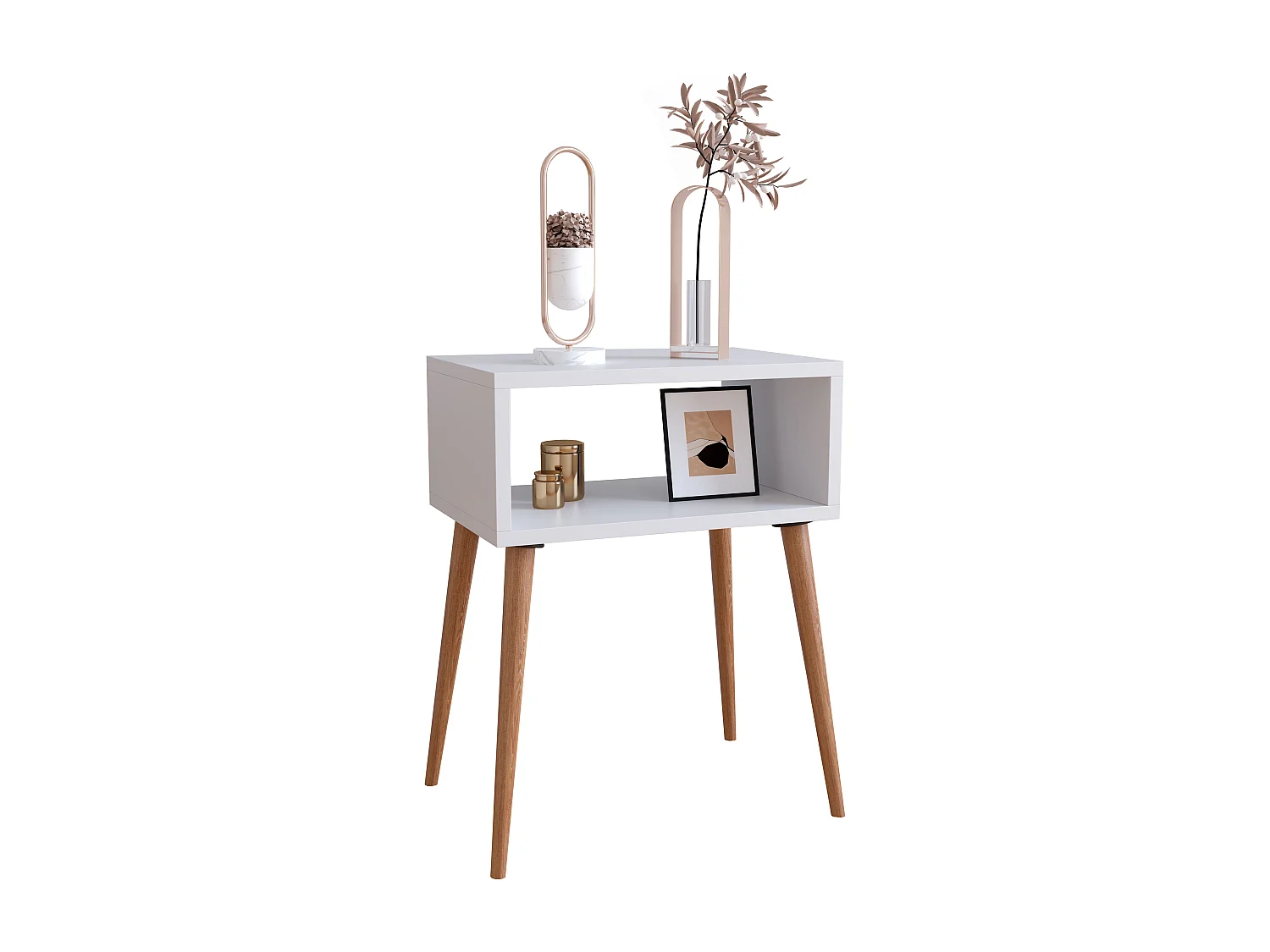 Holz Retro Nachttisch Beistelltisch Singol M