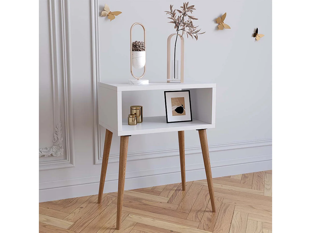 Holz Retro Nachttisch Beistelltisch Singol M