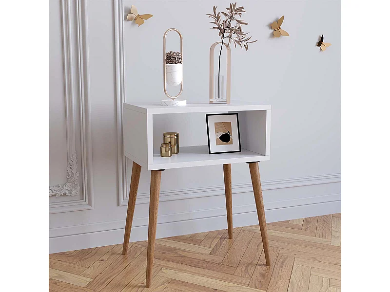 Holz Retro Nachttisch Beistelltisch Singol M