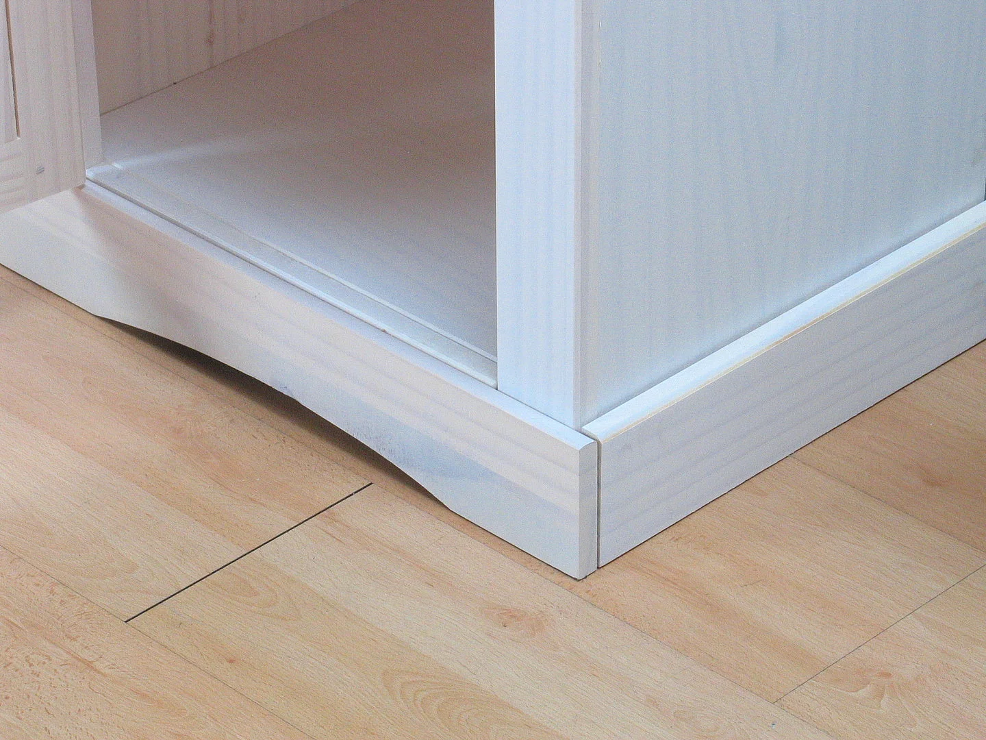 New Mexico Nachttisch Breite 53 cm, Höhe 66 cm mit 1 Schublade und 1 Tür weiss/gewachst.