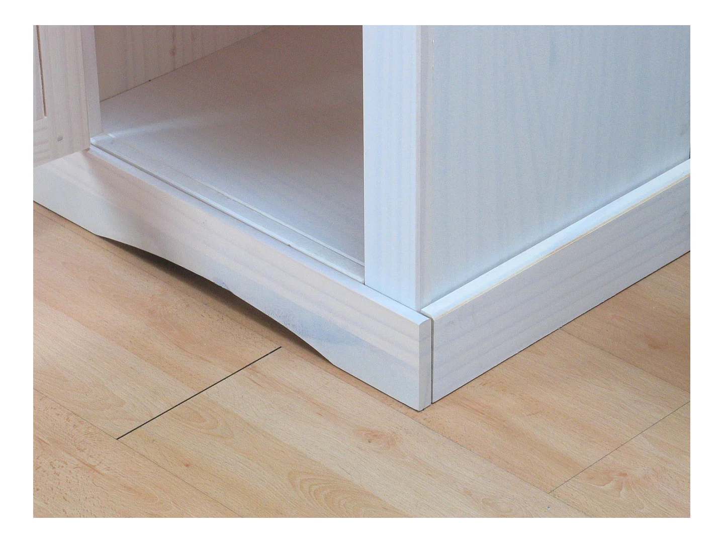 New Mexico Table de chevet, largeur 53 cm, hauteur 66 cm, avec 1 tiroir et 1 porte, blanc/ciré.