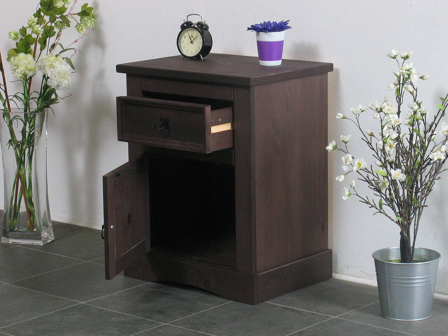 New Mexico Nachttisch mit 1 Schublade braun.