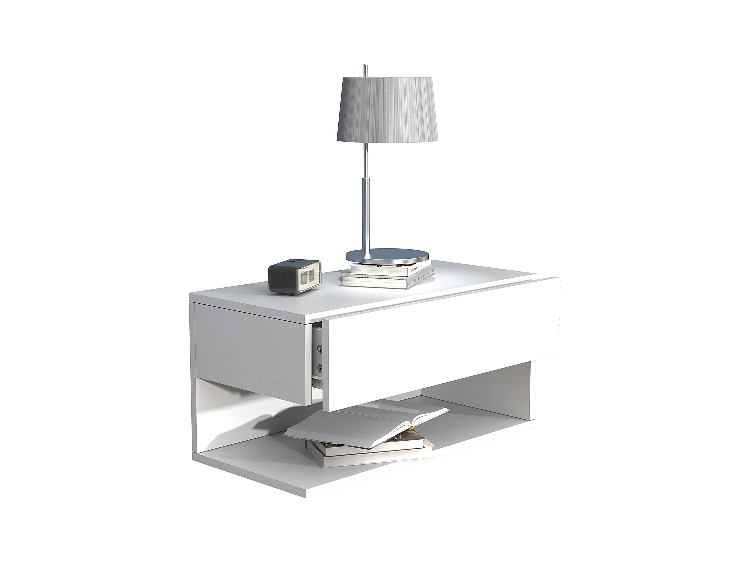 bedside table Usal White H. 30 x W. 60 x D. 32 cm