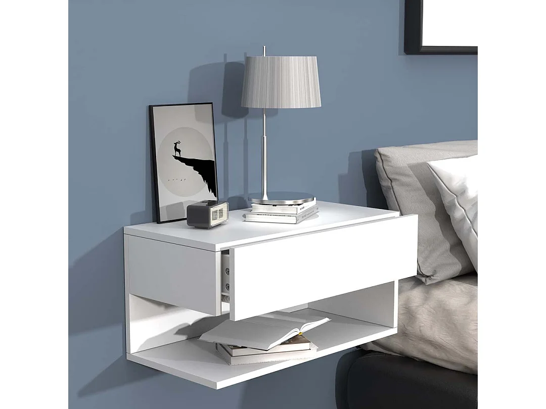 Comodino appeso a parete in legno Usal XL 60cm