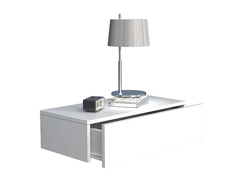 bedside table Usal White H. 15 x W. 60 x D. 30 cm