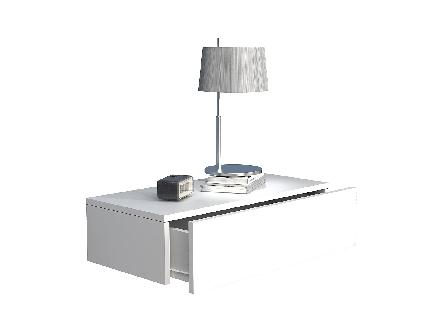 bedside table Usal White H. 15 x W. 60 x D. 30 cm