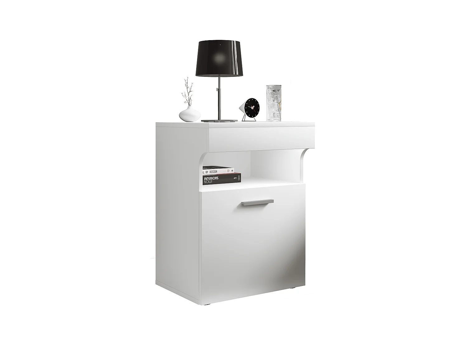 bedside table Slepal White H. 61 x W. 45 x D. 39 cm