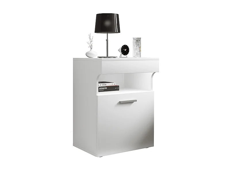 bedside table Slepal White H. 61 x W. 45 x D. 39 cm
