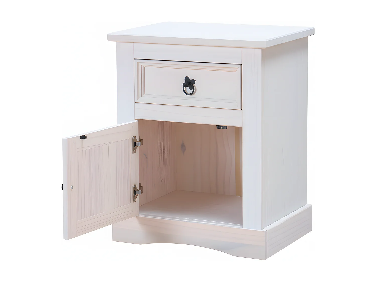 2 nachtkastjes wit New Mexico.