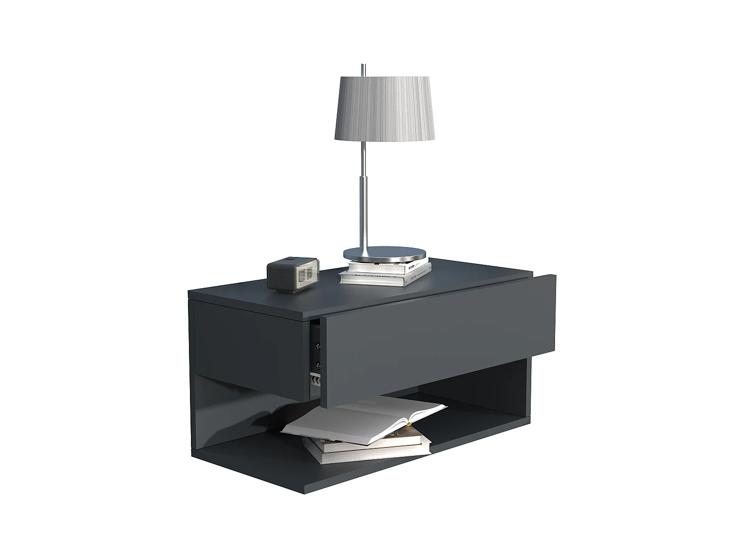 bedside table Usal Anthracite H. 30 x W. 60 x D. 32 cm