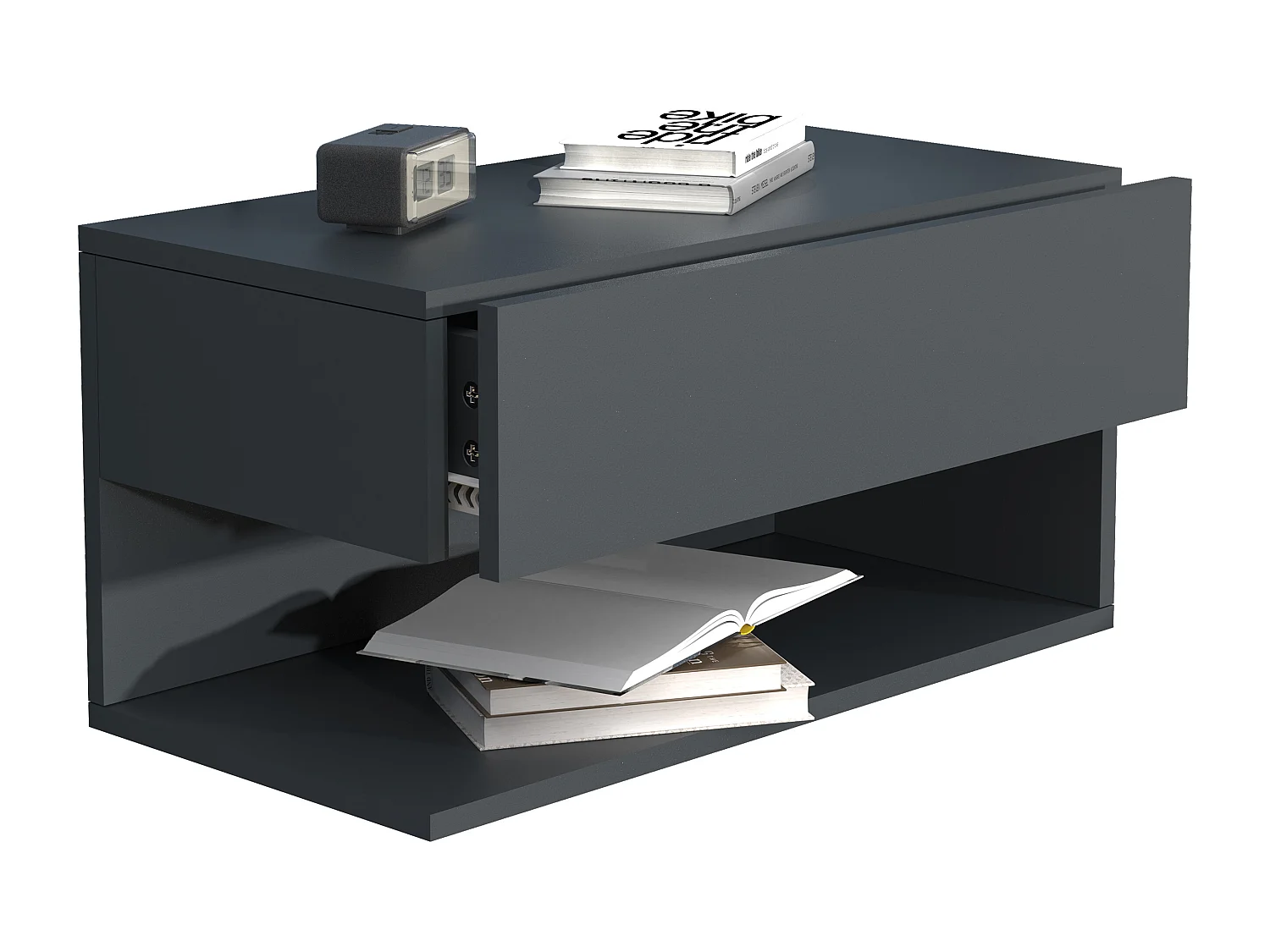 Houten muur hangende nachtkastje Usal XL 60cm