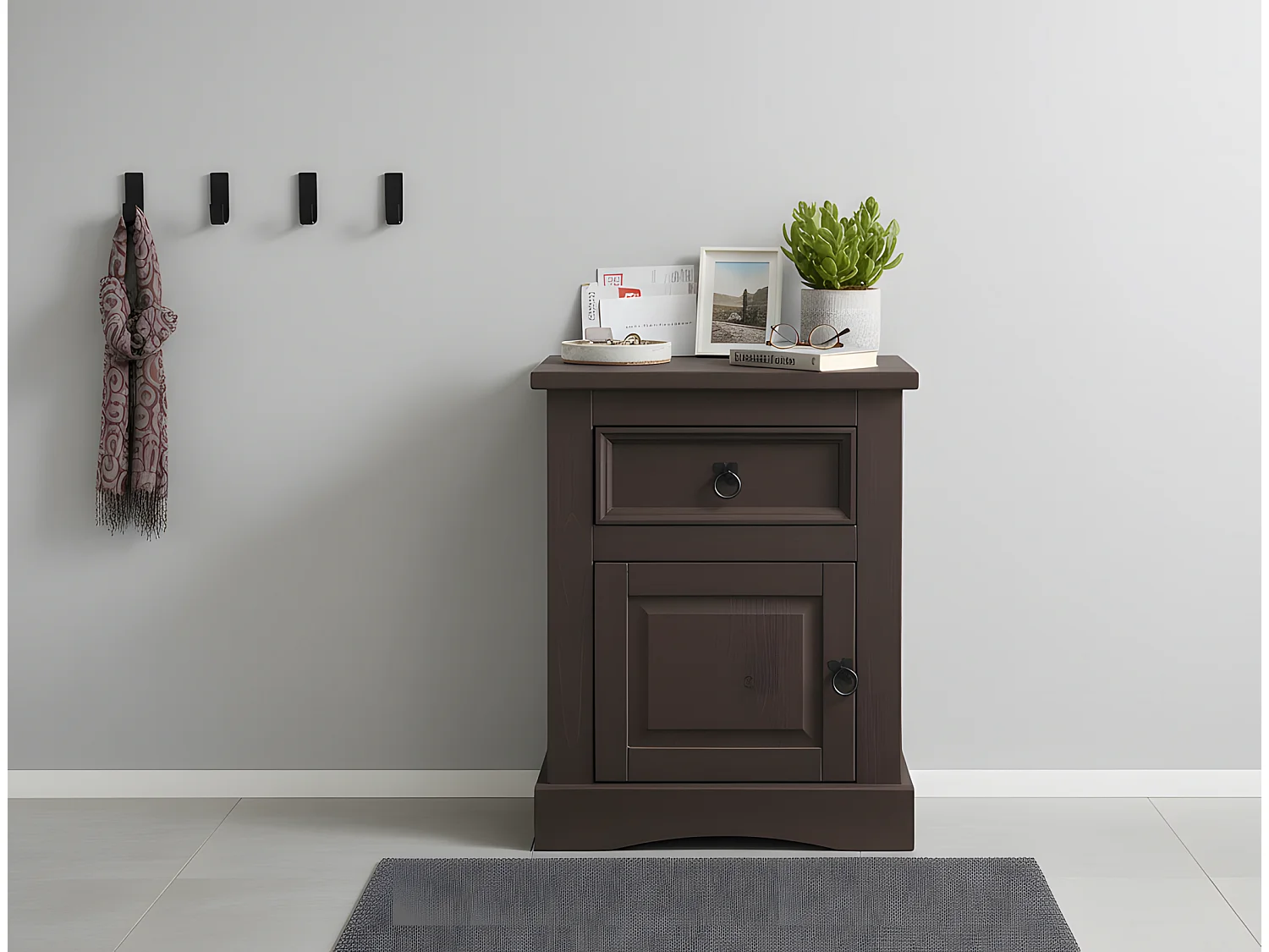 Set van 2 bruine nachtkastjes New Mexico.