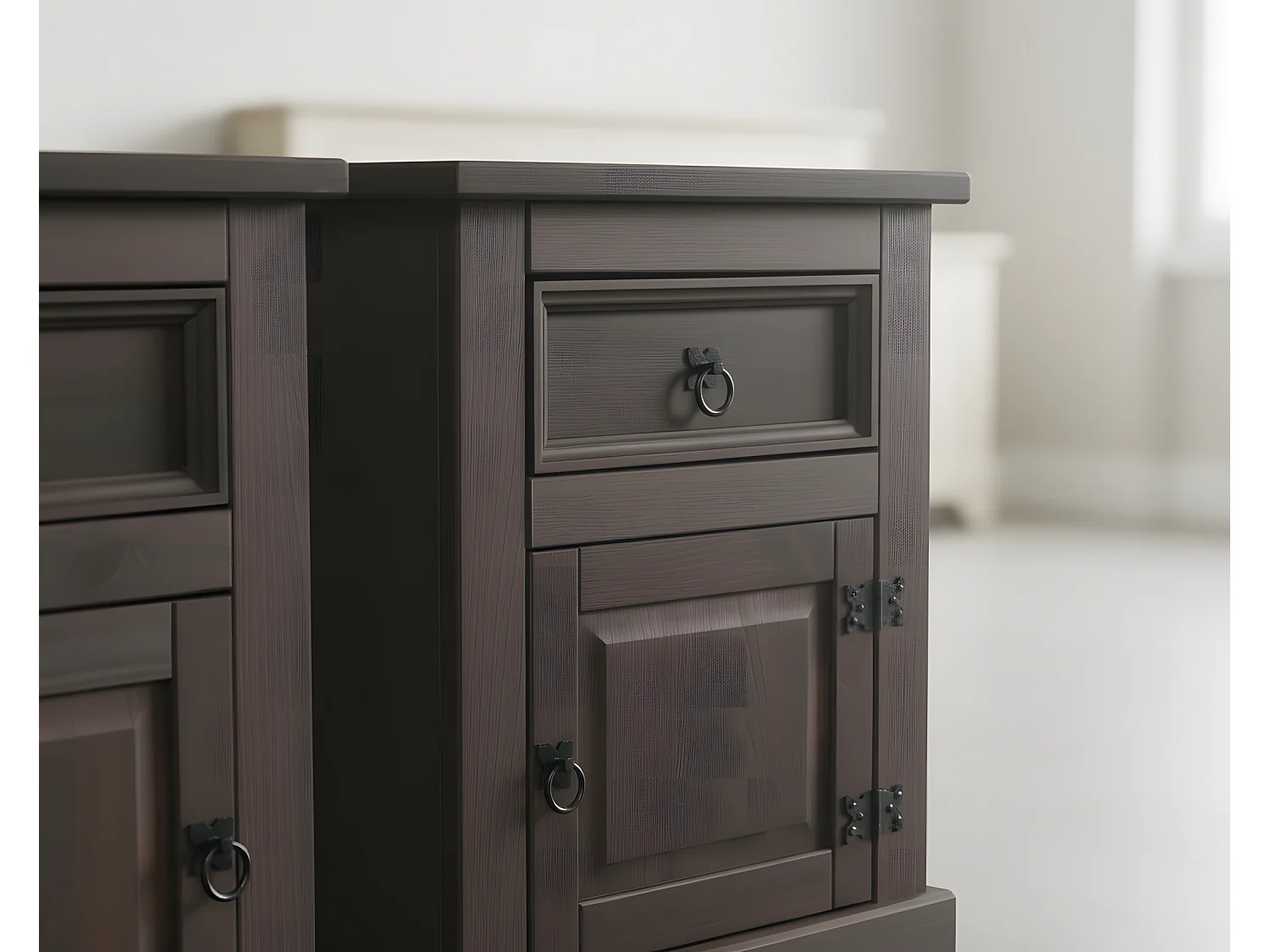 Set van 2 bruine nachtkastjes New Mexico.