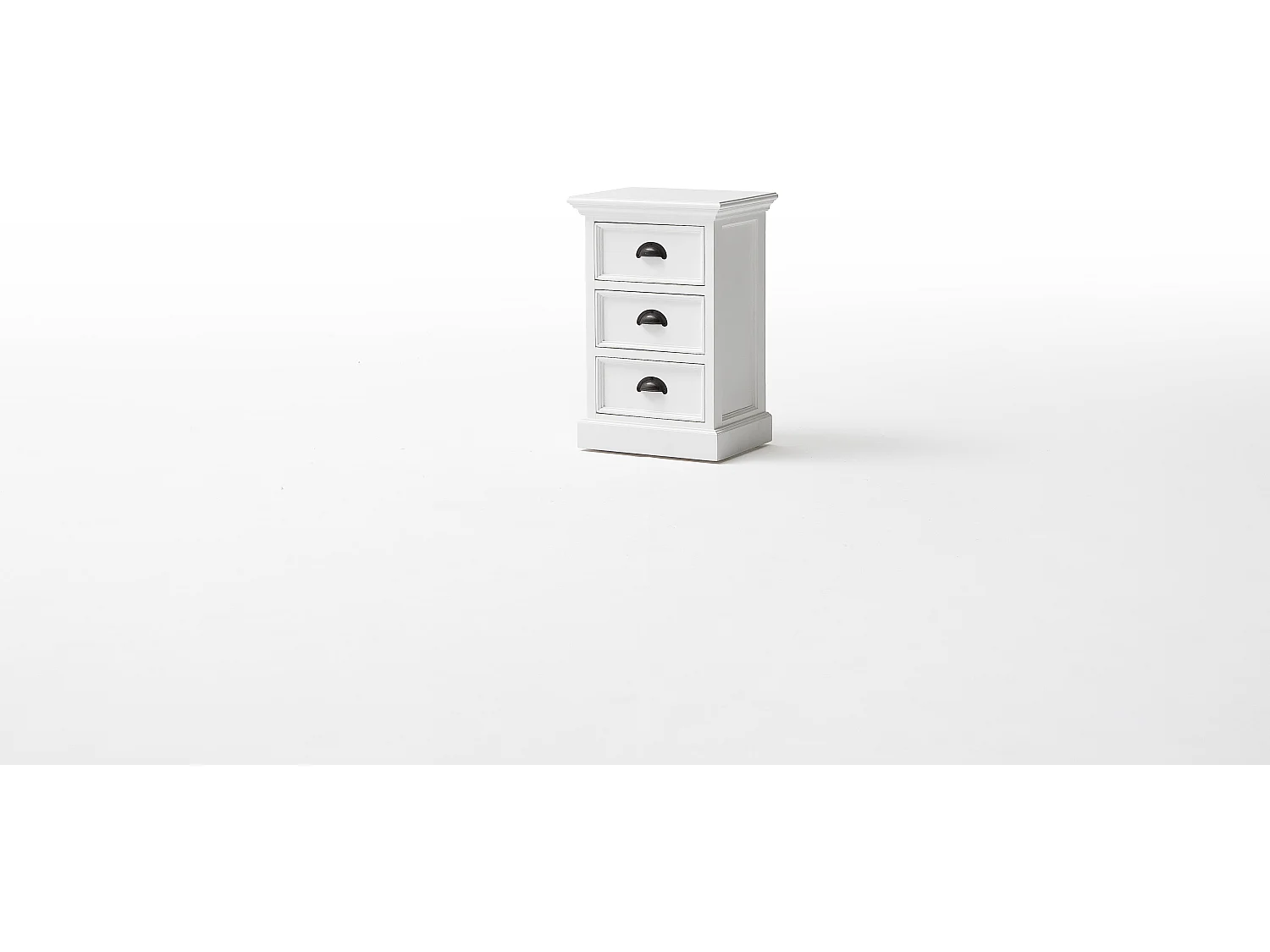 Halifax nachtkastje met 3 lades, in wit.