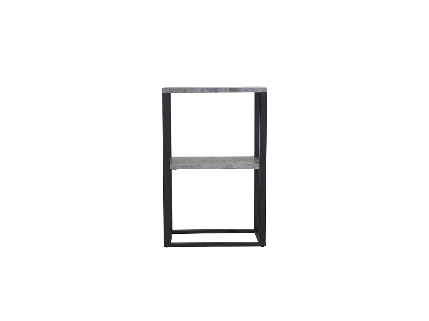 Table de Chevet Double "Rise" 70cm Gris & Noir