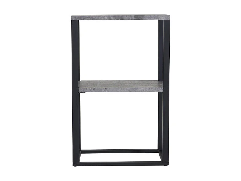 Table de Chevet Double "Rise" 70cm Gris & Noir