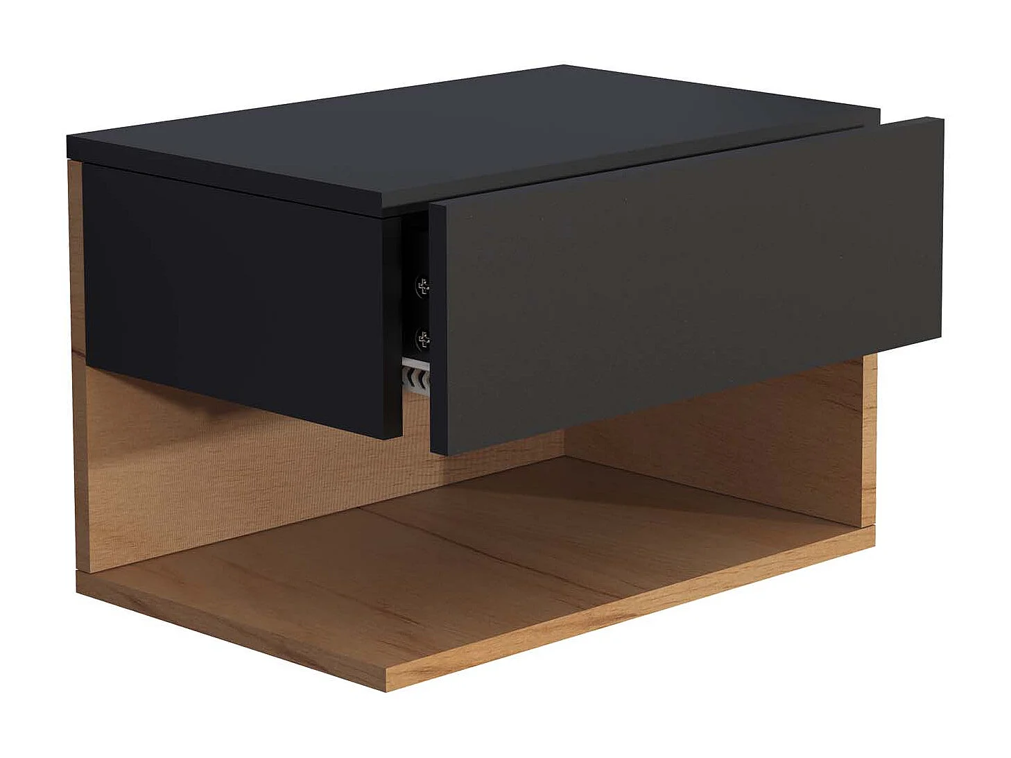 Comodino appeso a parete in legno Usal XL 45cm