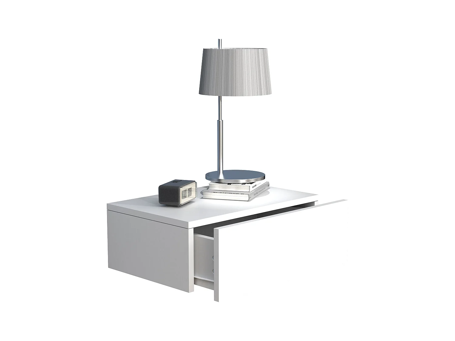 bedside table Usal White H. 15 x W. 45 x D. 30 cm