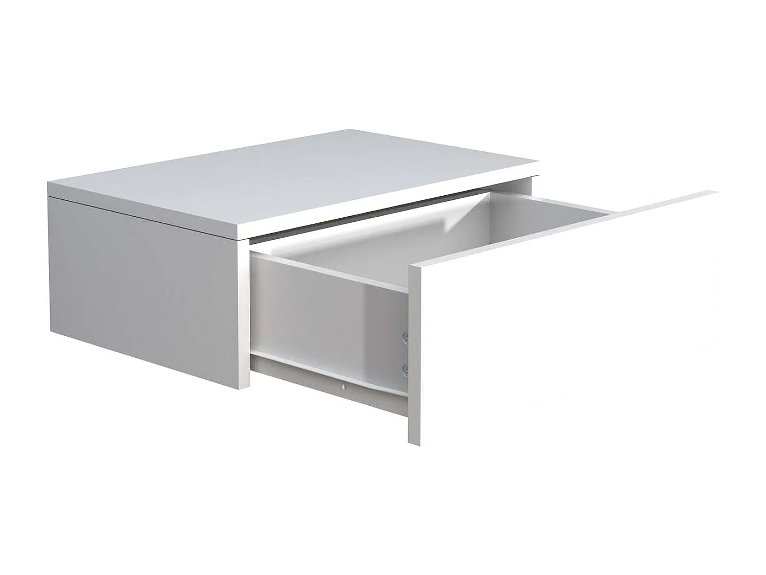 UsalM45 table de nuit accroché au mur 1 tiroir blanc.
