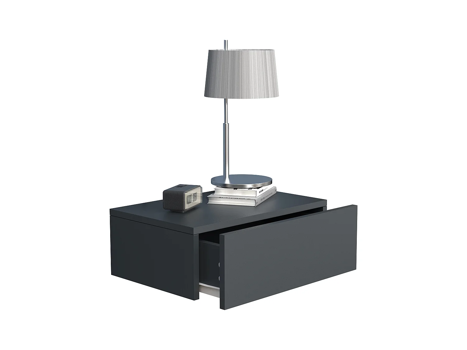 bedside table Usal Anthracite H. 15 x W. 45 x D. 30 cm