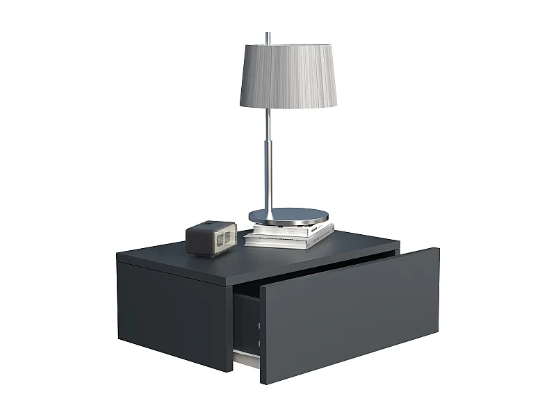 bedside table Usal Anthracite H. 15 x W. 45 x D. 30 cm