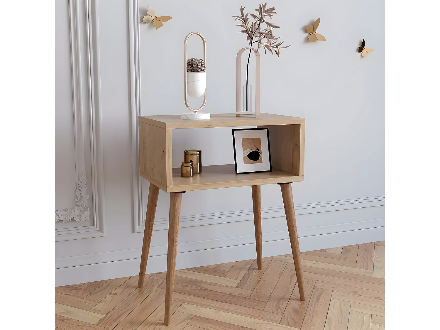 Holz Beistelltisch Nachttisch Singol M