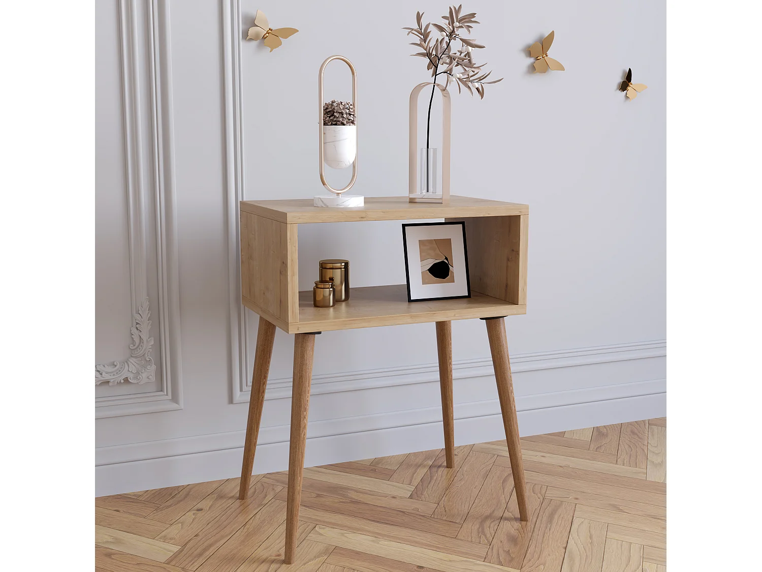 Holz Beistelltisch Nachttisch Singol M